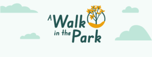 A walk in the park logo with clouds