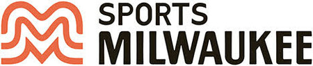 sports milwaukee over an outline of wisconsin with a star over milwaukee