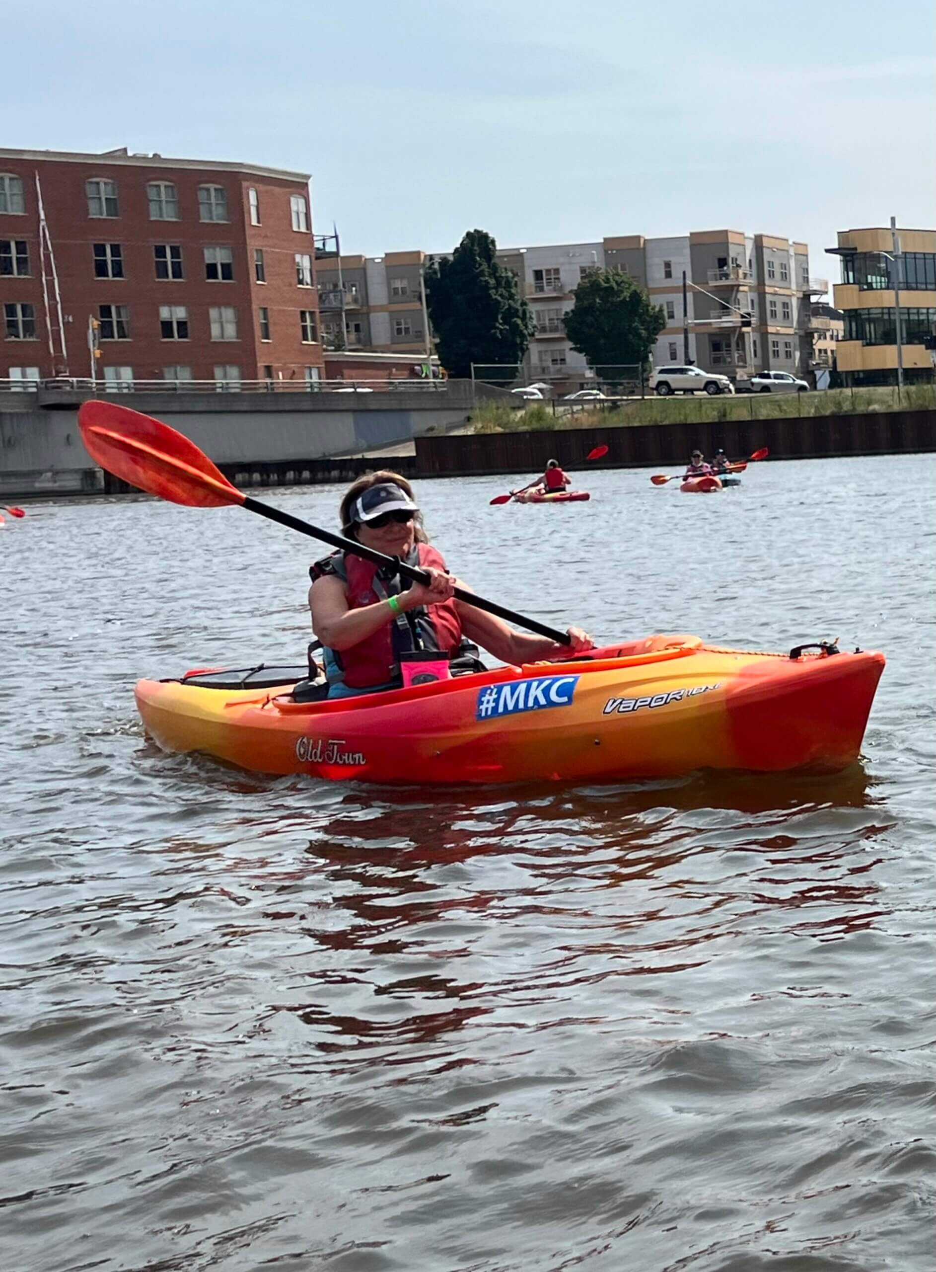 IMG_1567 A person kayaking in the Milwaukee River