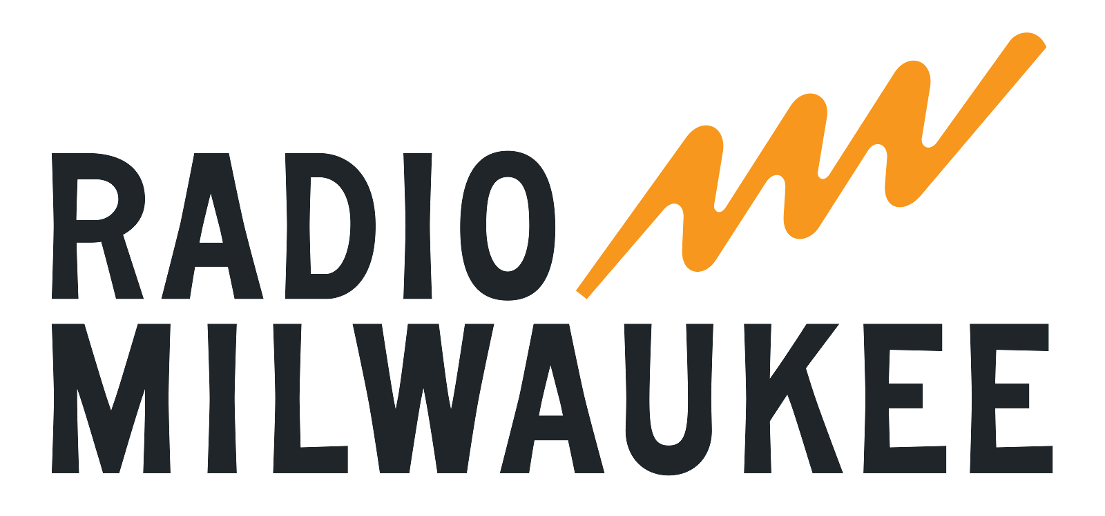 RadioMilwaukeeLogos_StackedLockup_CharcoalOrange PNC